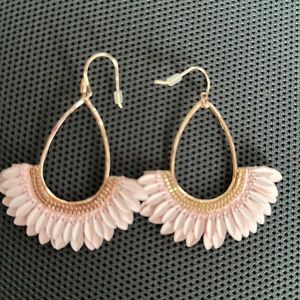 Stella & Dot Pegasus Earrings Pink and Rose Gold